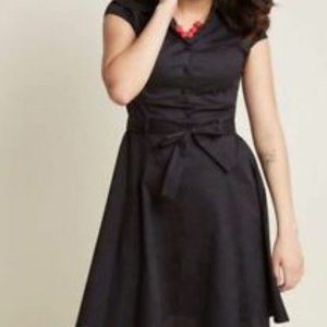 Modcloth Hepcat Soda Fountain Dress Black Size M/S